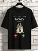 Unisexs Money Is Calling Graphic T Shirt Dollar Money Bag Incoming Call Screen Print Short Sleeve Crew Neck Casual Cotton Male Tee
