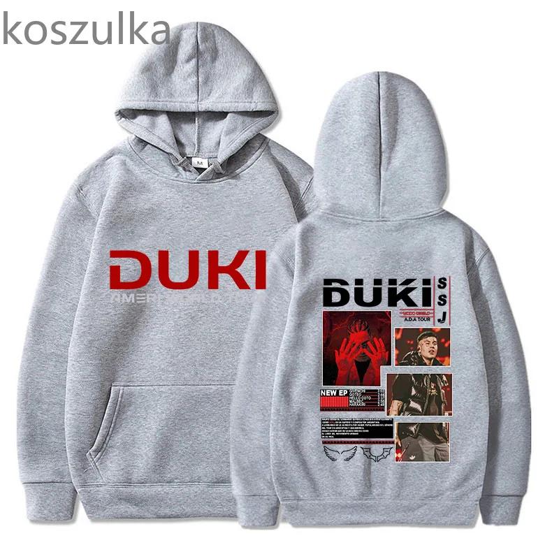 Duki Ameri World Tour Hoodies New Art Aesthetic Clothing Casual Women Men Pullovers High Street Loose Sweatshirt Streetwear