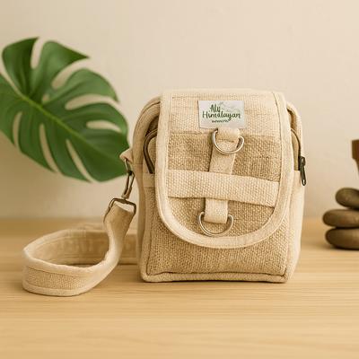 Bolso cruzado de viaje de algodón de cáñamo