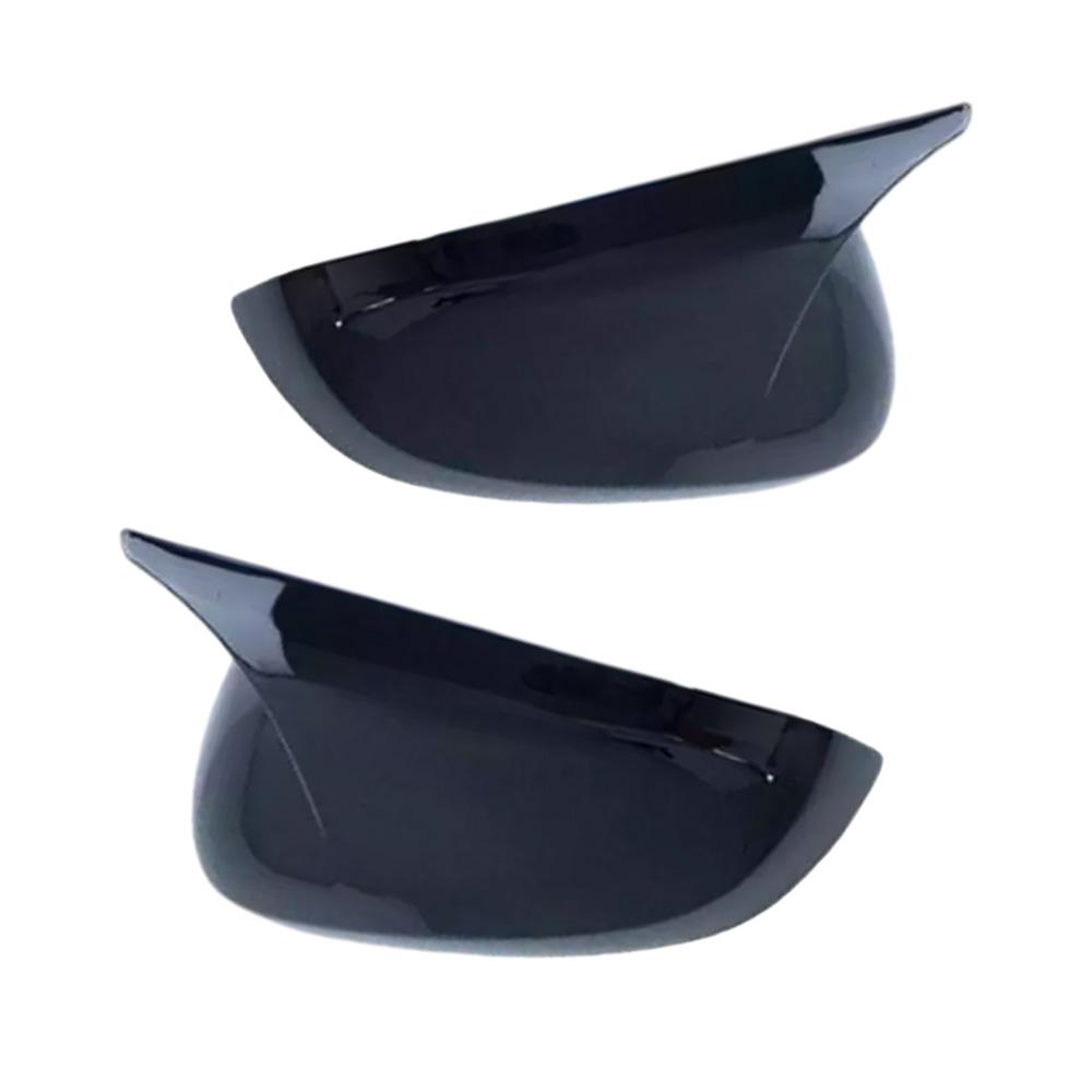 Pair Car Left Right Side Door Wing Rearview Mirror Cover Cap For Chevrolet Trax 2024-2025 Carbon Fiber Black