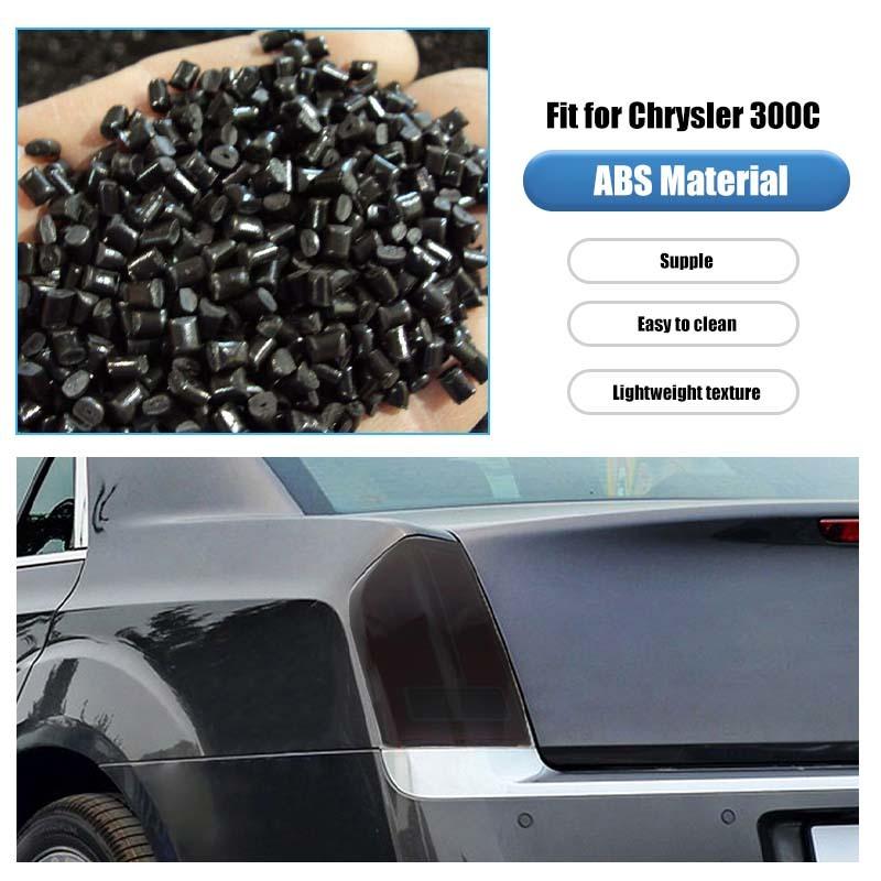 Auto Rücklicht Dekorabdeckung Lampenschutz Dekorationsaufkleber Für Chrysler 300/300C 2011-2014 Auto Exterieur Zubehör, Geräuchert Schwarz.