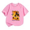 Kids Boys Girls 100% Cotton Crew Neck Short Sleeve T-Shirt, Summer Tropical Paradise Beach Vibes Palm Tree Sunset Casual Soft Breathable Tees for Dail