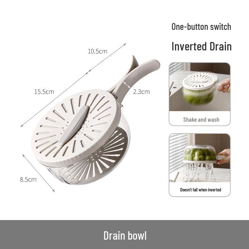 FaSoLa Foldable Dehydrating Vegetable Basket with Lid and Draining Switch белый