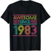 Retro Streetwear Birthday T-Shirt for Men Born In 1983 Style Men's Graphic T-Shirts Birthday Gifts TShirt Harajuku Men Clothing