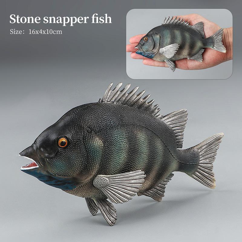 Set di Action Figure Modello Animali Marini - Pesci Oceanici Tonno Pesce Vela Persico Cernia Salmone PVC Giocattolo Educativo per Bambini