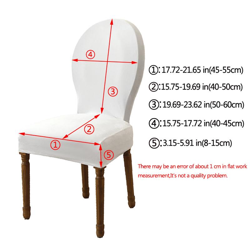 1/2pcs Elastic Velvet Chair Cover Solid Color Simple Slipcover Chair Protector Wedding Party Christmas Banquet Dining-room Decor