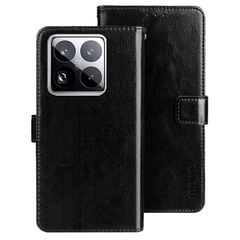IDEWEI For Xiaomi 15 Pro Stand Case Crazy Horse Texture Leather Phone Cover