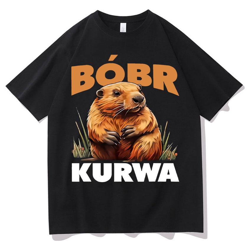 Funny Kurwa Bober Unisexge T Shirt Harajuku Y2k Tees Fashion Unisexs Women Retro Tshirt High Quality Oversized Comfort Clothes Unisex