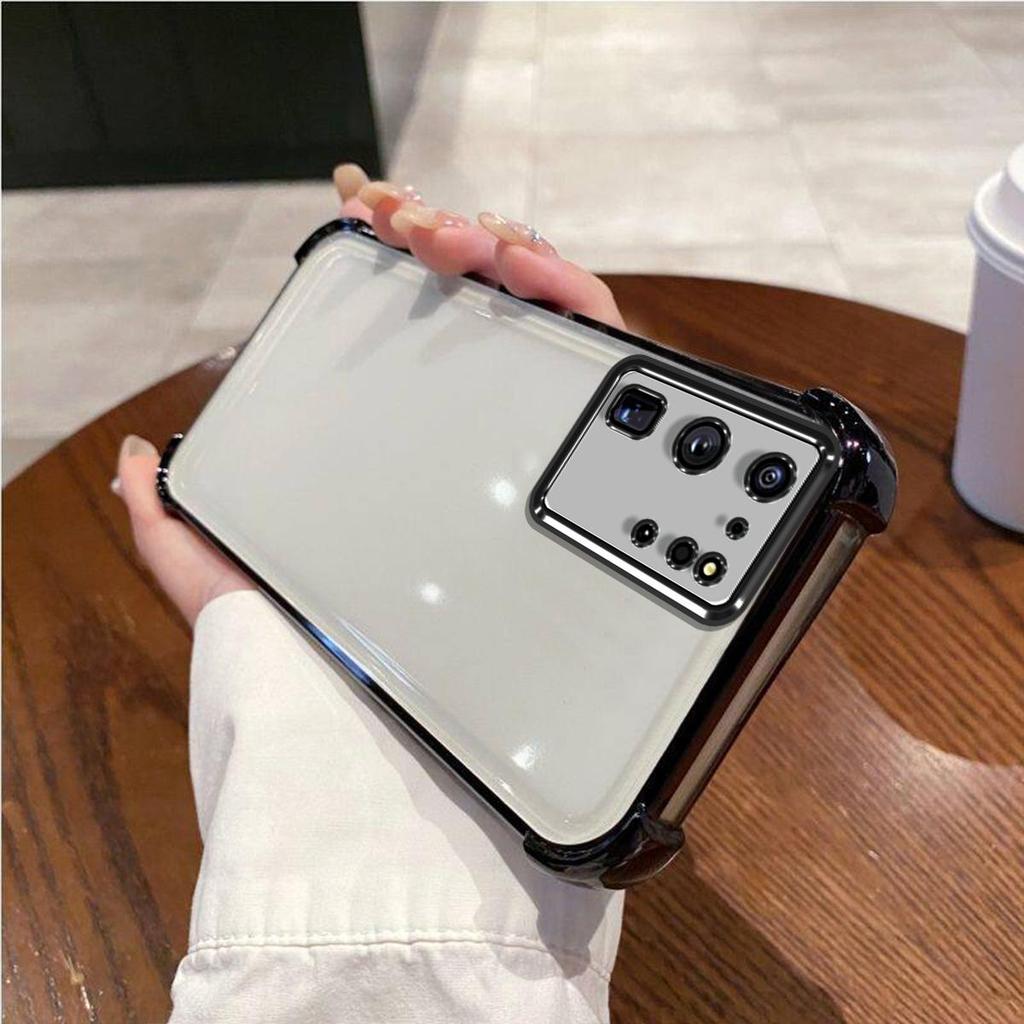 Case for Samsung Galaxy S20 ULTRA Electroplated Color Border Clear Phone Casing Cover
