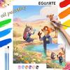 Digital Oil Painting Art Kit Desert Oasis Animal Friends Handmade Coloring Painting Home Decor