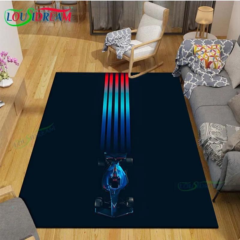3D Racing Car Decor Carpet Non Slip Rug for Balcony, Bedroom, Kitchen & Coffee Table Stylish Floor Mat & Gift