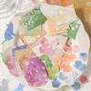 Diário de Aquarela com Vazamento de Cor: Papel Sulfúrico Decorativo para Colagem no Instagram e Base para Notas Adesivas