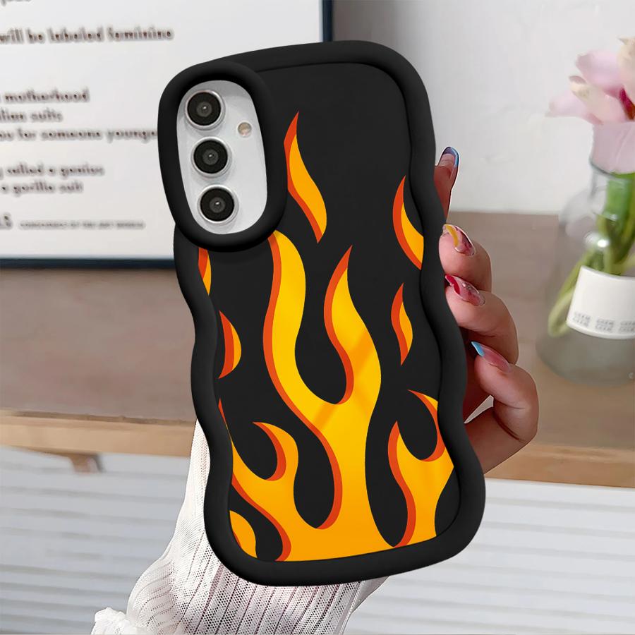 Creative Flame Fire Soft Phone Cover Case for Samsung Galaxy A16 A14 A11 A52 A21s A15 A13 A12 A33 A05 A04 A53 A22 A23 A06 A03