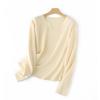 Women's Plus Size Wool Lace V-Neck Base Layer Sweater - Loose Fit for Autumn/Winter