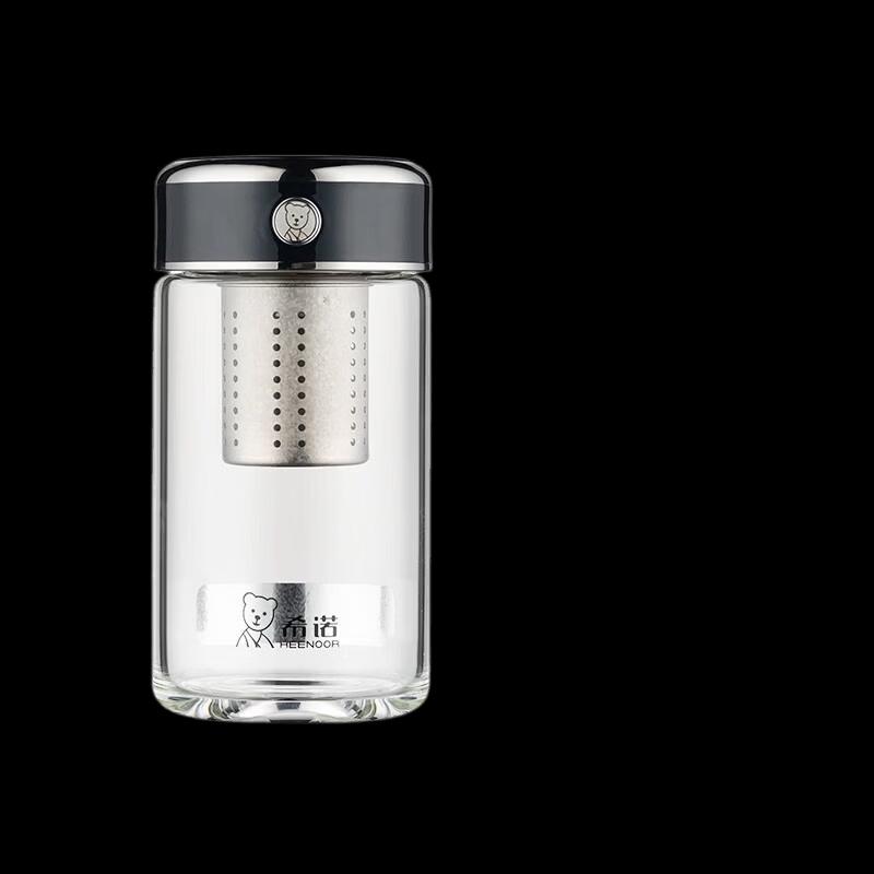HEENOOR Double-Layer Glass Tea Infuser Bottle