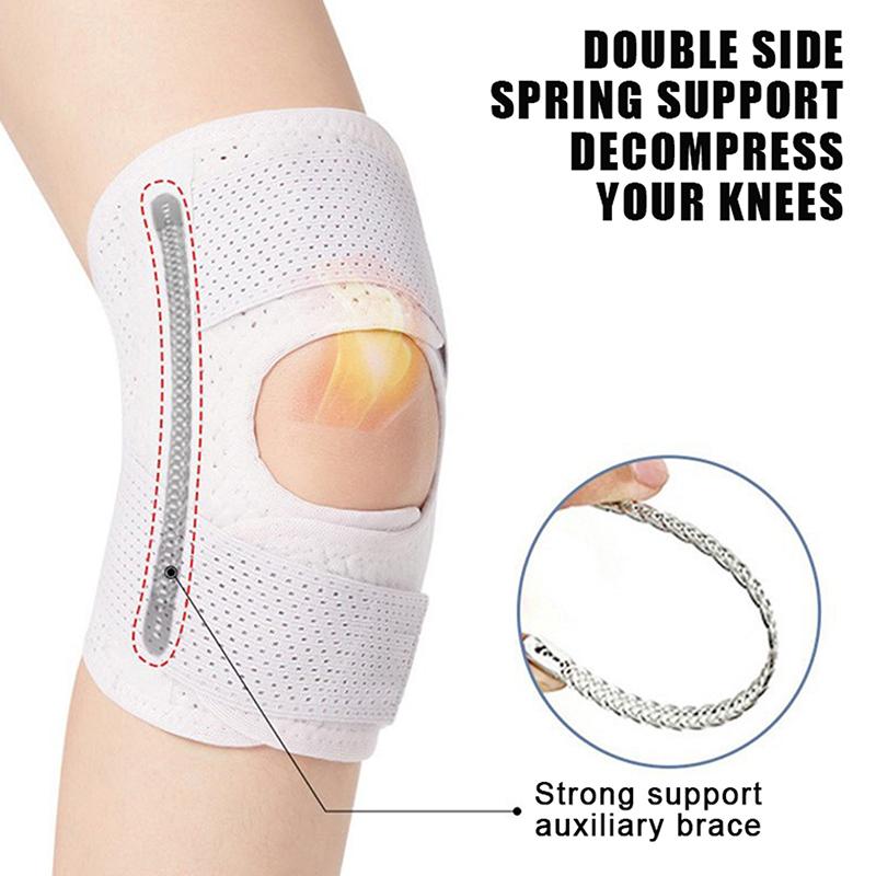 1/2 Stück atmungsaktive Kniebandage aus Netzstoff mit seitlicher Stabilität zur Linderung von Knie- und Meniskusschmerzen und zur Unterstützung bei Meniskusrissen