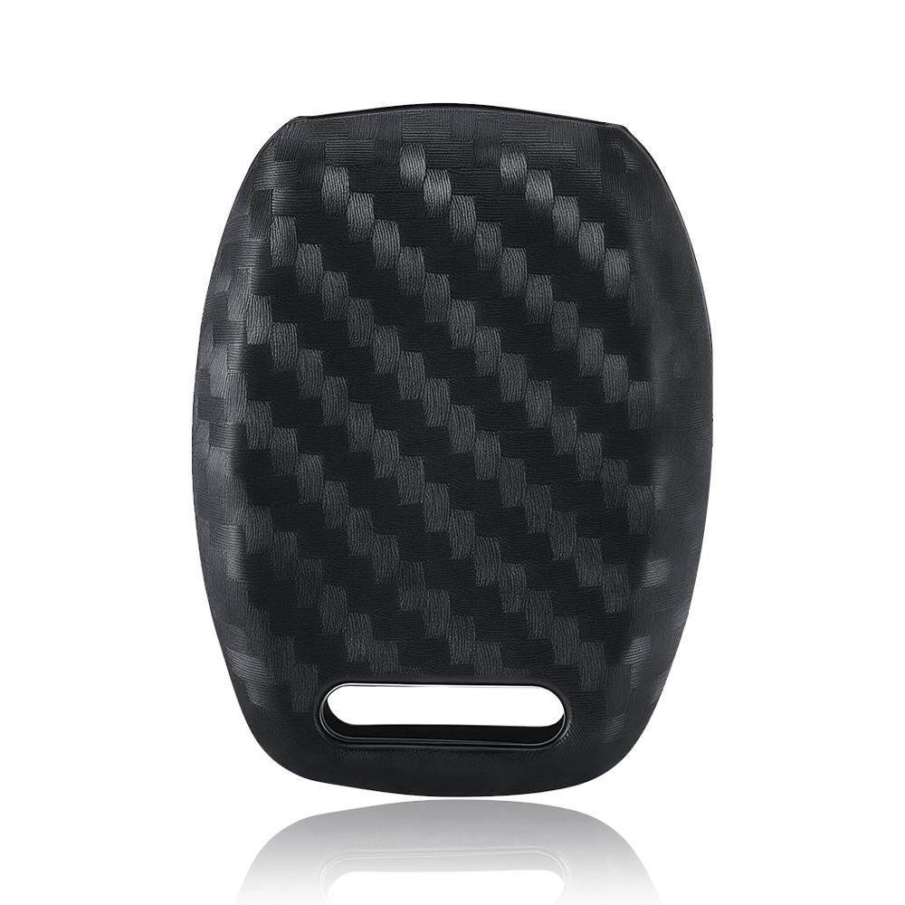Carbon Fiber Silicone Car Key Case Cover Remote Fob For Honda Accord 7 Jazz Frv Civic Cr-V 2008 Crz Insight Srv Chord 7 Gr8 150R