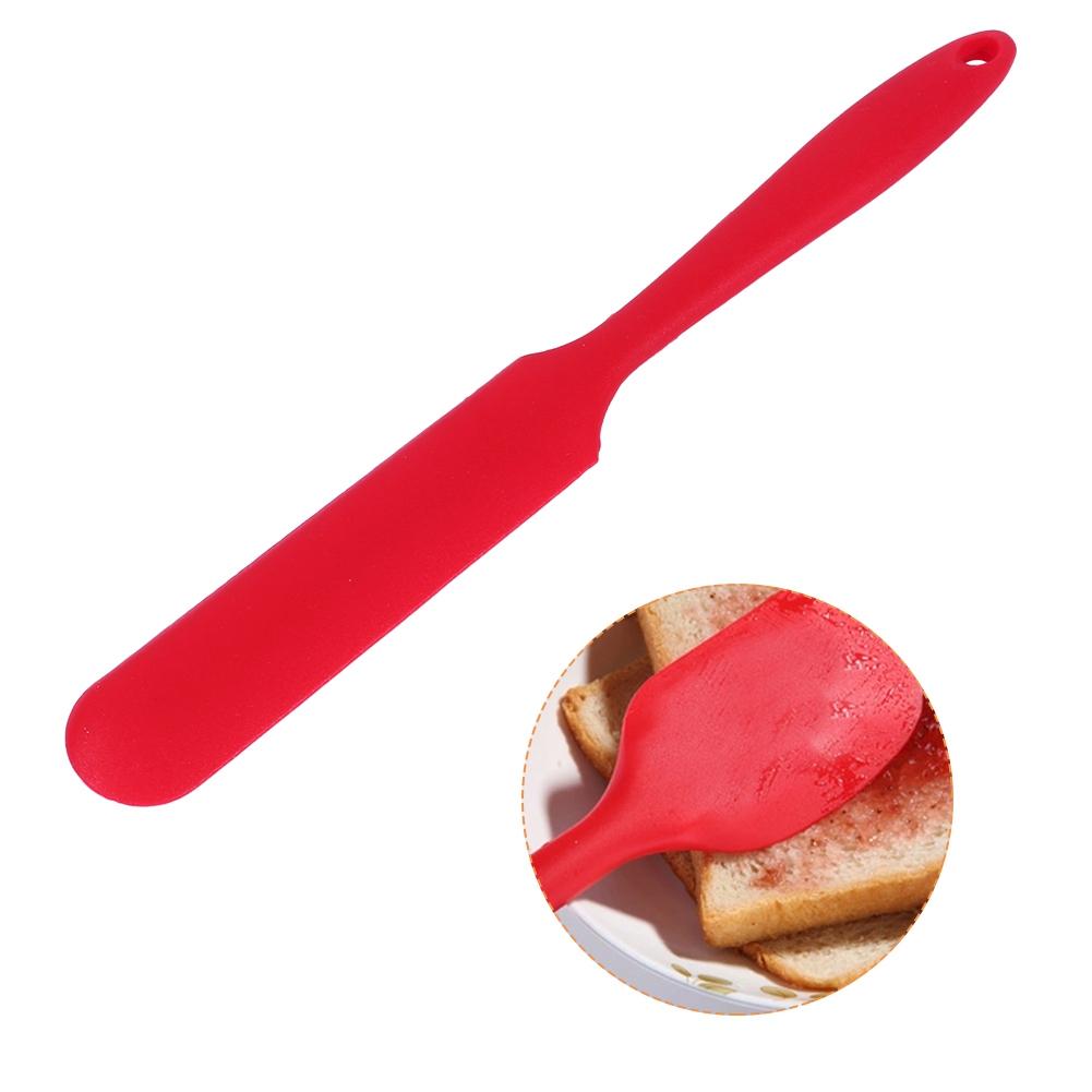Tårtkräm Smör Spatel Blanda Smet Skrapa Pensel Silikon Bakning Matlagningsverktyg Röd