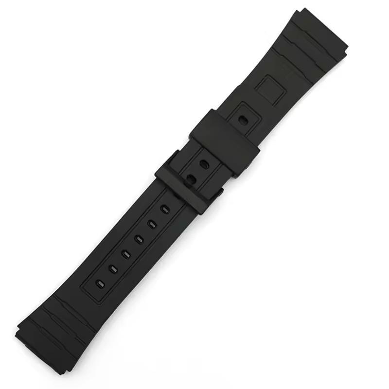 18mm Silicone Rubber Strap for Casio W800H W800H A158/168 AE1200/1300 SGW400 F91W F84 F105/108 Bracelet Soft Black Watchbands