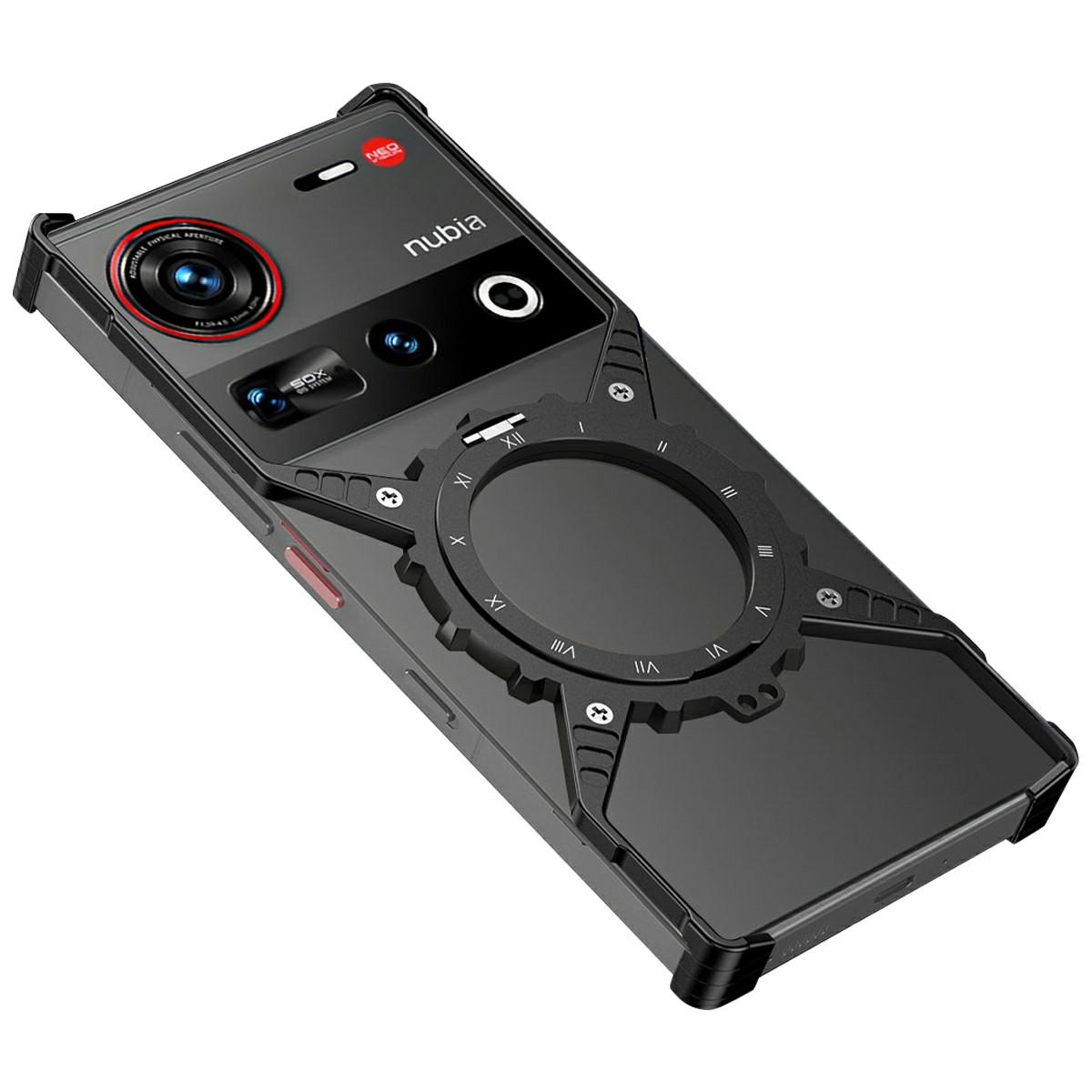 

Для ZTE nubia Z70 Ultra 5G Чехол Магнитная подставка Алюминиевый сплав+ПК Бампер Чехол для телефона Теплоотвод A