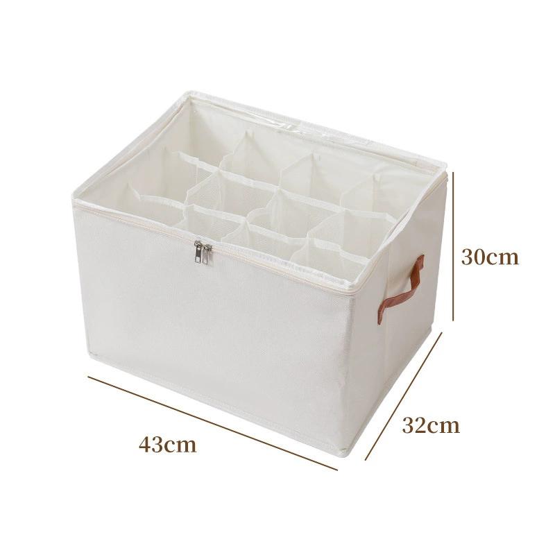 Fabric Foldable Shoe Organizer Box With Compartments, Dustproof, Moisture-proof, Washable Storage Box