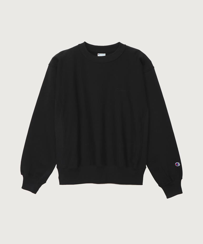 CHAMPION Women'S Reverse Weave Loose Fit Crew Neck Sweatshirt Off Black