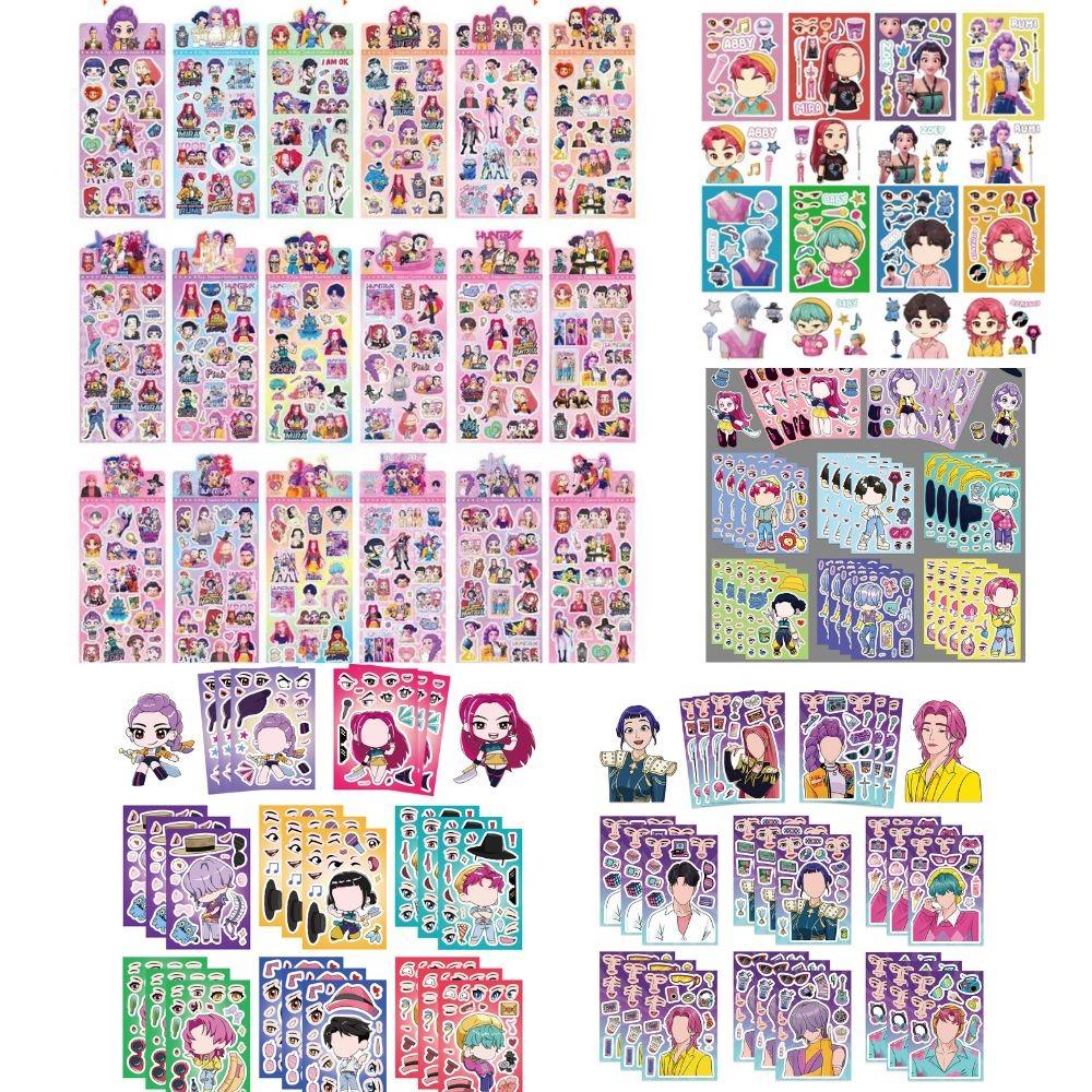 Discover Intime Unisex Kids 8/18/78Pcs Anime Kpop Demon Hunters Sticker Toy Derpys Tiger Rumi Mira Zoey Sussy Scrapbooking Phone Water Resistant Decal Stickers