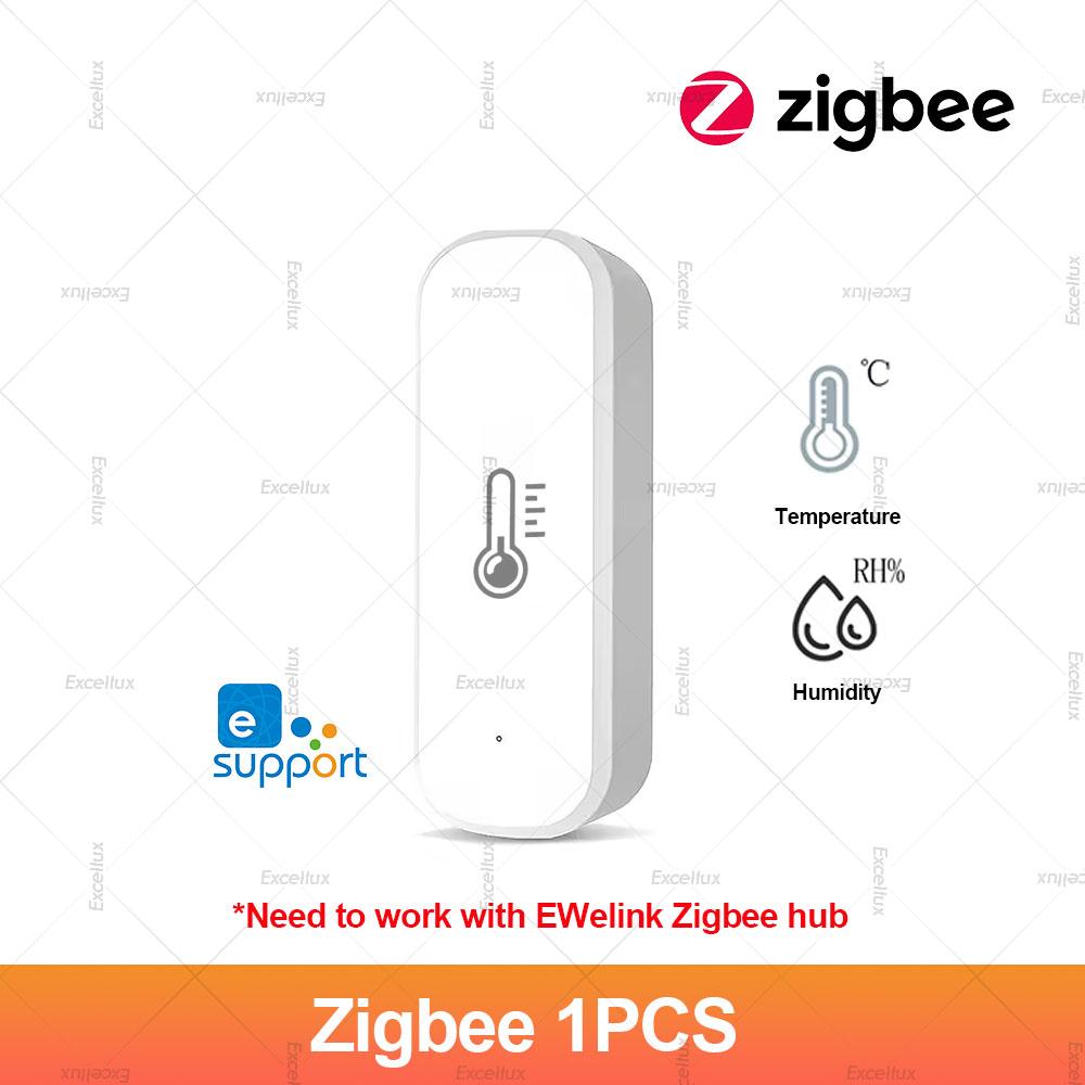 EWelink Zigbee Temperature And Humidity Sensor Indoor Thermometer Detector Monitor Smart Home Works With Alexa Google Assistant