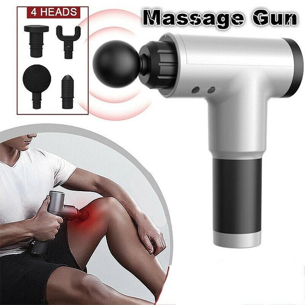 3200r/min Therapy Massage Gun with 4 Heads Muscle Massager Sport Pain Relief Body Relaxation Machine