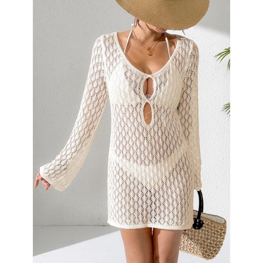 New Style Sheer Sexy Beach Dress, Bikini Top and Coverall Dress for Women