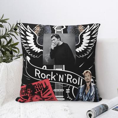 3D Printing Johnny Hallyday Rock Star Pillow Case Morden Pillow Cover Square  Cushion Cover Pillowcases For Office Car Home