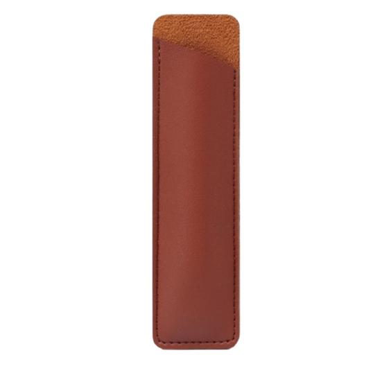 Faux Leather Pen Case for Students Professionals Simple Pencil Pouch Lightweight Protective Sleeve for Fountain Pens Markers Office School Supply