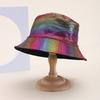 New big head circumference bucket hat women spring and autumn sunscreen sunshade show face small PU basin hat fashion bucket hat