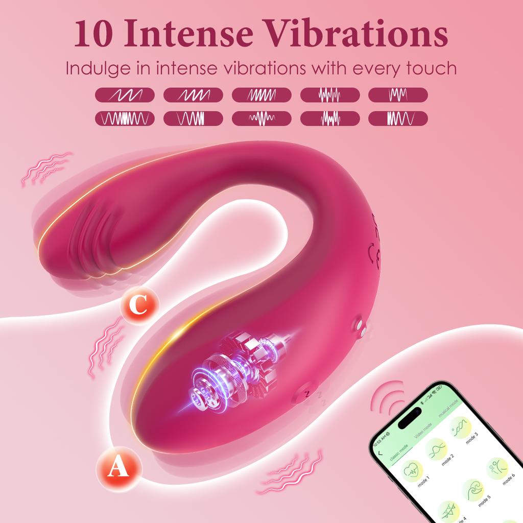 Vibrating Sex Toy For Adult Vagina Clitoris Stimulate U Type Vibrator For Women Masturbator Wireless Remote Vibration For Couple