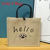 Snoopy Mickey Pattern Tote Bag With Cotton Linen Material For Daily Use And Trendy Casual Style
