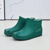 Fashion Women's Rain Shoes Low-top Rain Boots Short Tube Non-slip Velvet Water Boots Thermal Cover Shoes Comfortable and Wear-resistant Youth Models