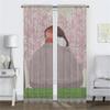 Blackout Curtains for Living Room Curtain Cute Home Interior Curtains 2 Pieces Tulle for Bedroom Partition Shades Kitchen Camera