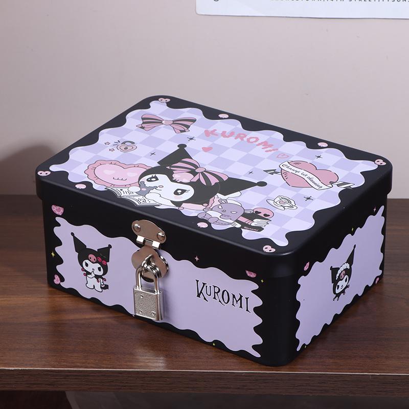 1Pc Lockable Storage Box Desktop Home Use Tinplate Can Money Box For Kids Waterproof Portable Secret Safe Box