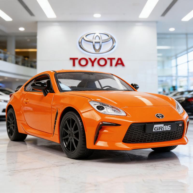 

1:28 Toyota GR86 Toyota 86 Alloy Car Model Sound and Light Pull Back Children s Toy Collectibles Birthday Gift помаранчевий