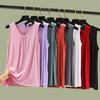 Store størrelser Dame Modal Camisole: Sommer Ermeløs Løstsittende Topp i T-skjorte-stil, Stor Størrelse