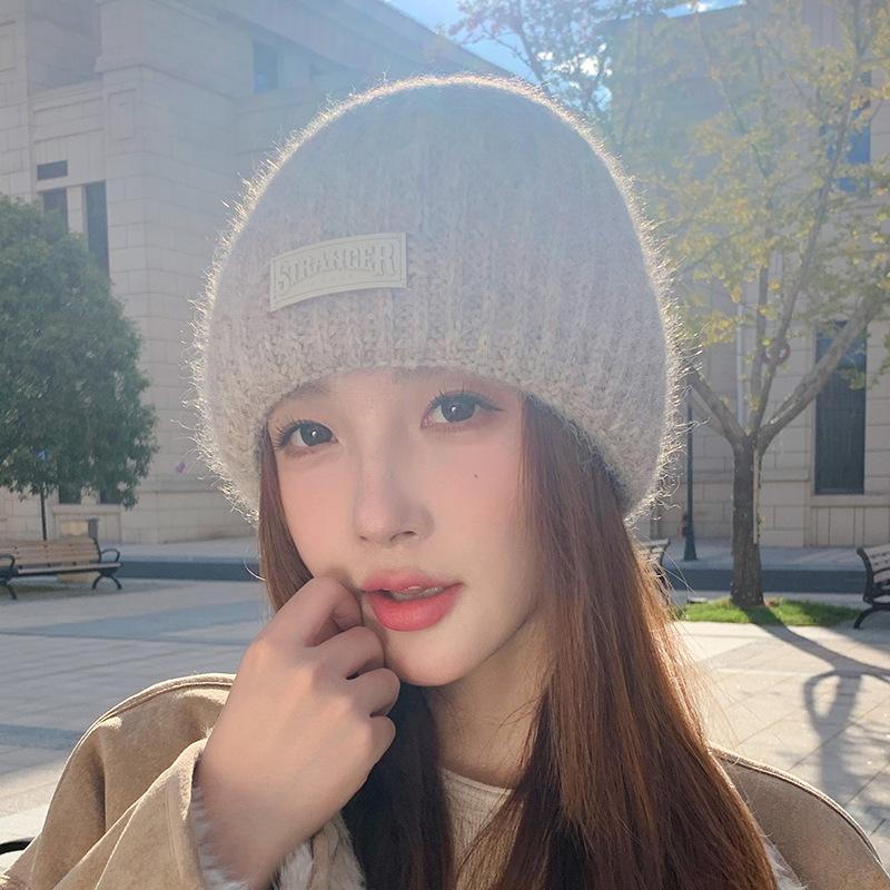 Ear Protection Wool Hat Women's Autumn and Winter Plush Hat Warm Knitted Hat Winter Hats for Women, Beanies for Women, Hats for Women Winter