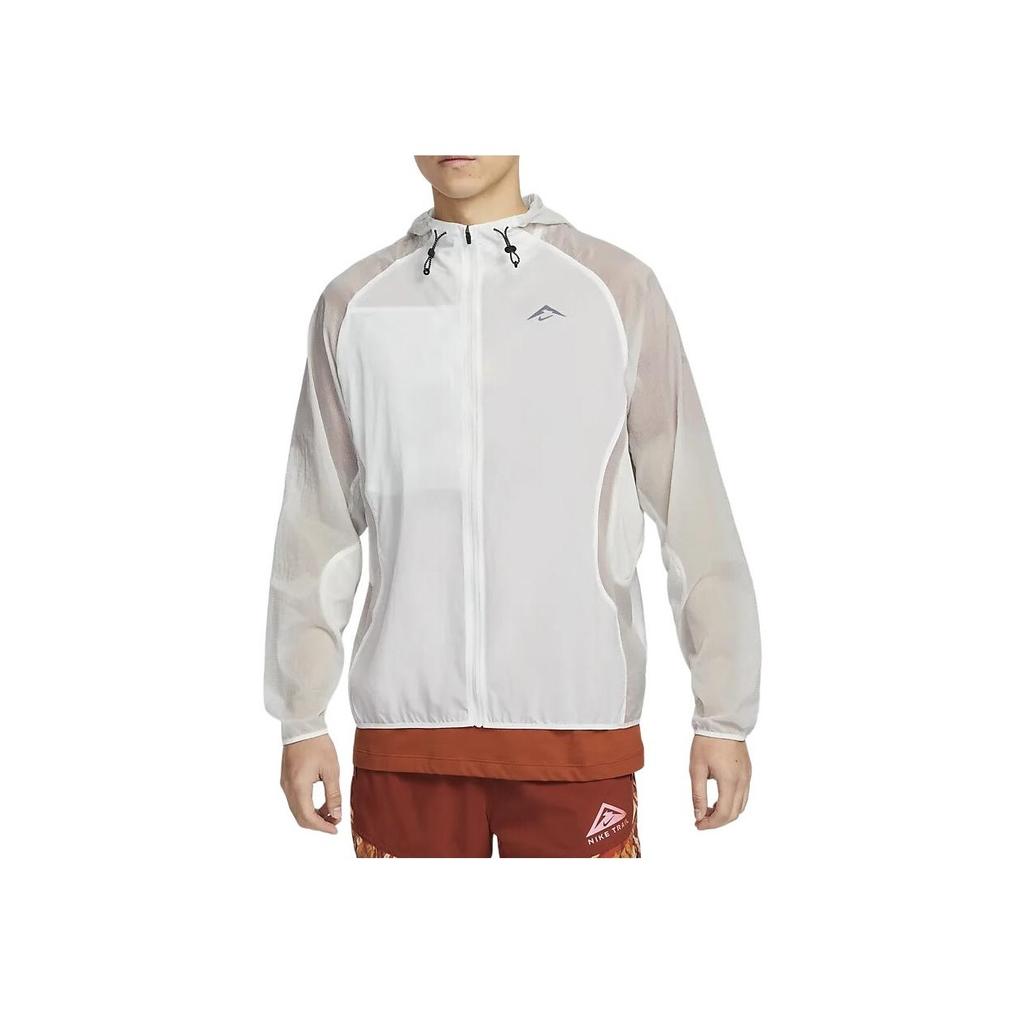 Nike Běžecká bunda Trail Aireez Spliced Contrast s kapucí Pánská bunda Summit-White FN4003-121