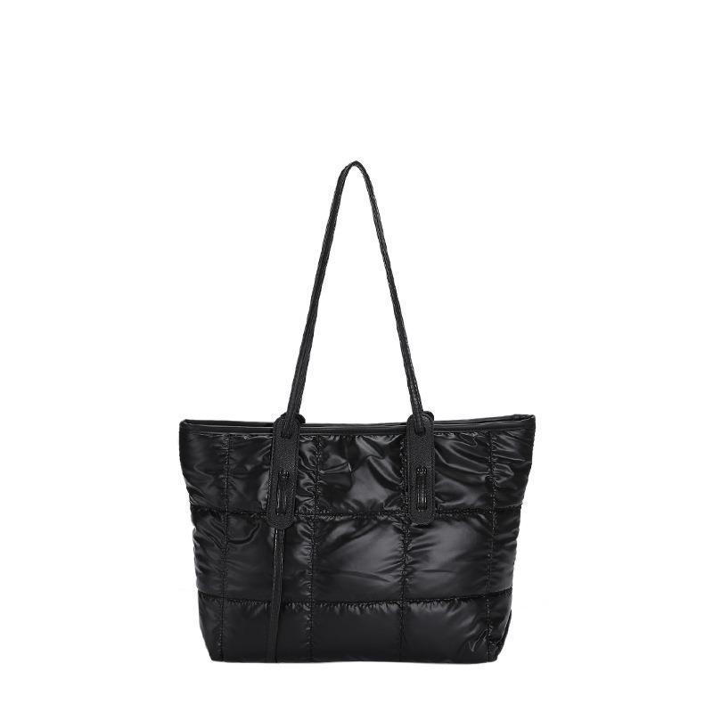 Space Cotton Bag Women's New Autumn and Winter Retro Casual Warm Down Bag Single Shoulder Handbag Large