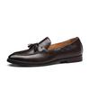 [Luzean] Men's Loafers, Tassel Business Shoes, Slip-on, Comfortable, Casual, Dark Brown, 26.0cm