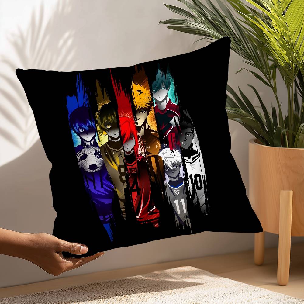 

Аниме B-BLUE LOCK Наволочка Диван Декоративная Домашняя Двусторонняя Печать Короткий Плюш Подушка Чехол Праздничный Подарок 12x12Inch