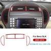 Voor Mercedes Benz SLK R171 2004 2005 2006 2007 2008 2009 2010 Centrale Luchtuitlaat Accessoires Echte Zachte Koolstofvezel Siersticker