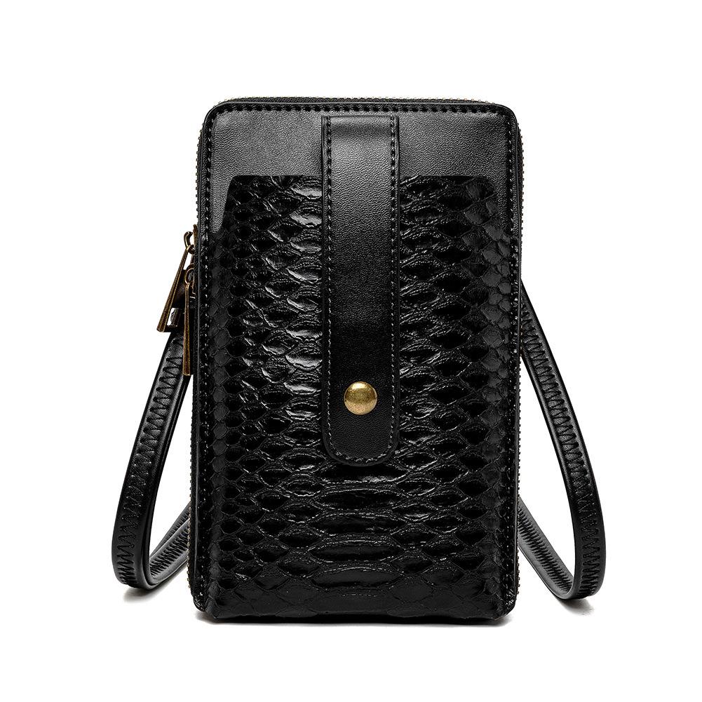 

Bag Women s PU Leather Women s Shoulder Bag Snake Pattern Small Square Bag Red Packet чёрный