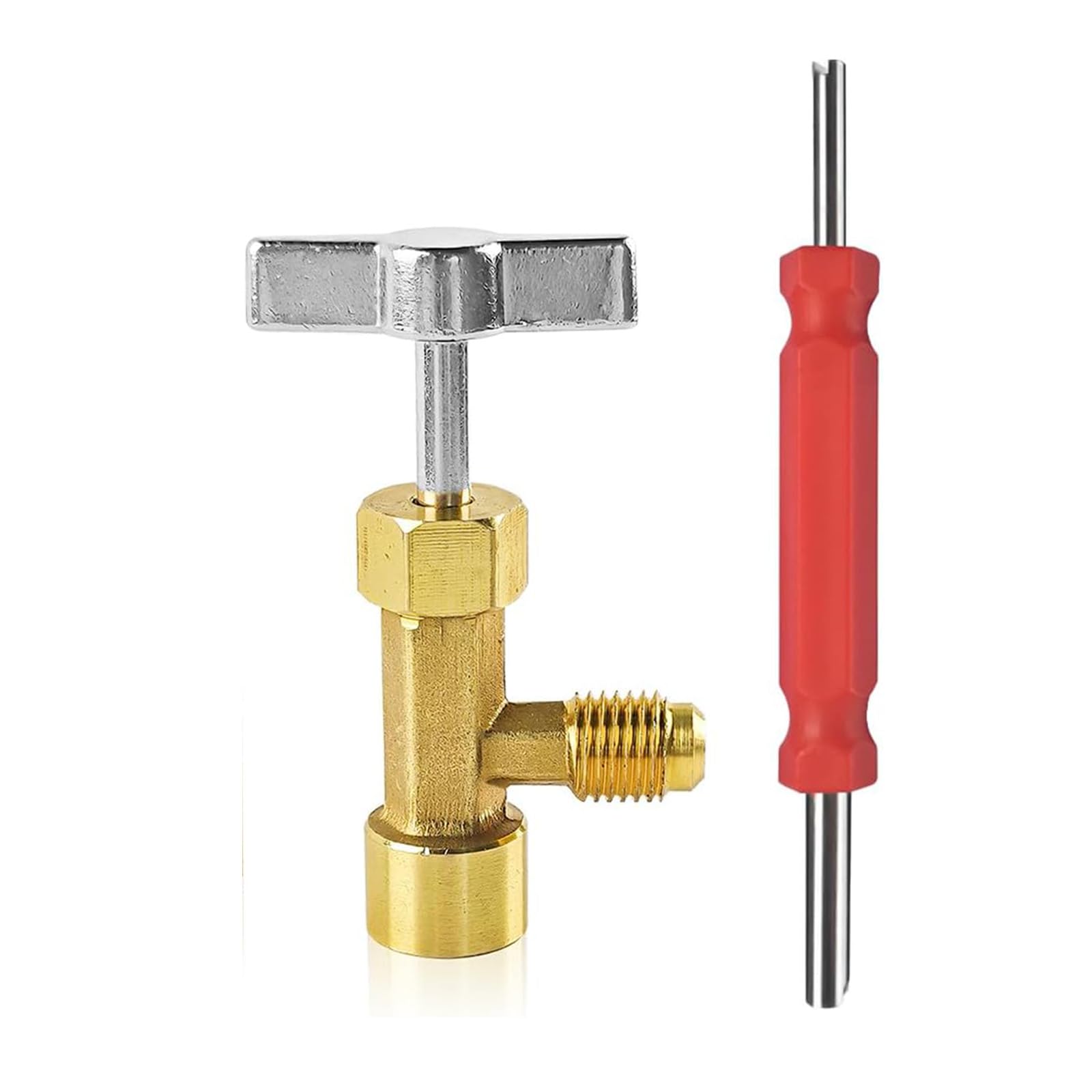 

Игольчатый клапан R134a, Сервисный клапан, Регулируемый, Заправка газом, Сторона прокола, Для автомобиля