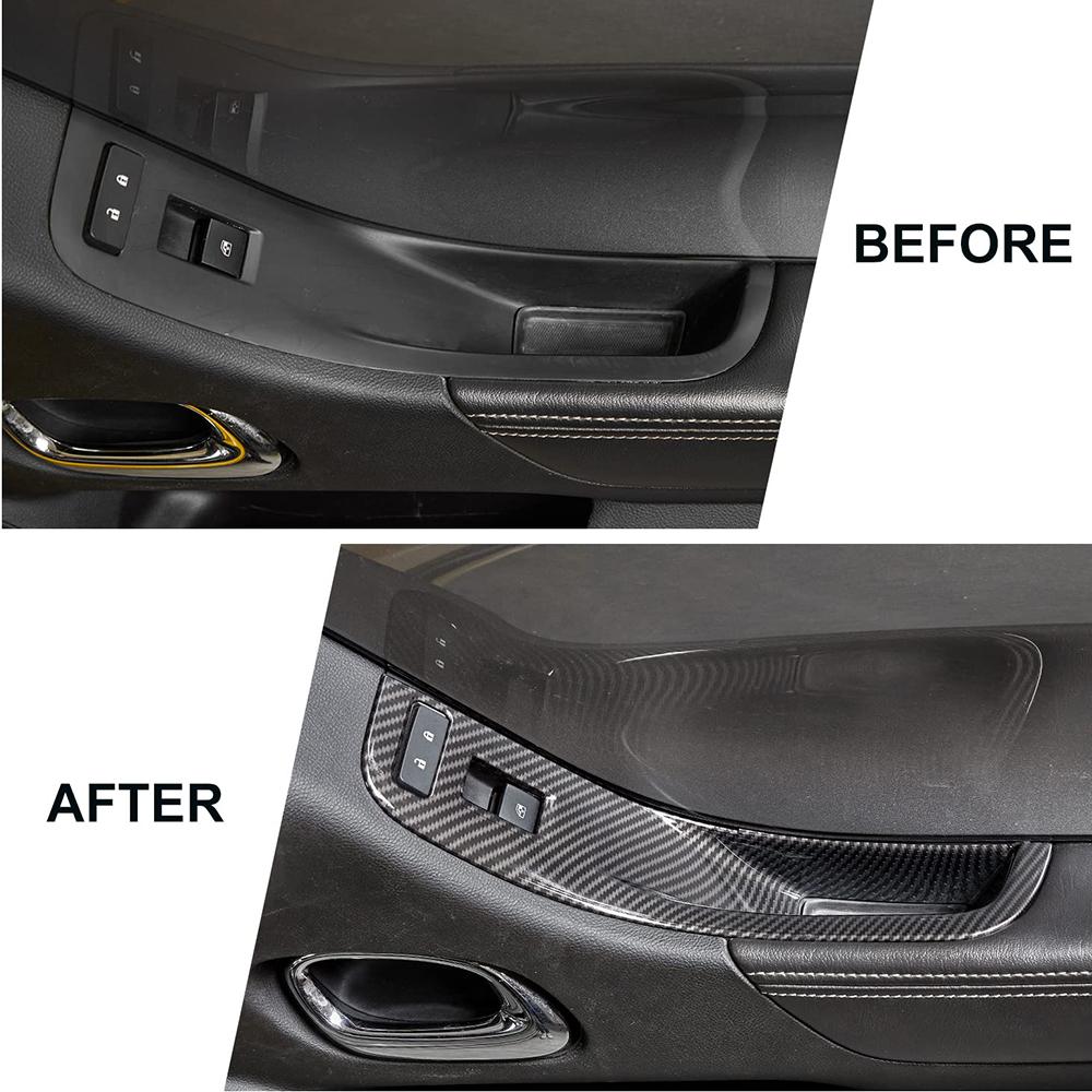 Car Window Lift Switch Control Panel Cover for Chevrolet Camaro 2010 2011 2012 2013 2014 2015 Interior Mouldings