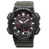 Casio AEQ-110W-3AV Men's World Time Analog-Digi Quartz Watch with Black Inverted LCD and Military Green Display (Imported)